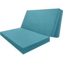 Colchon Plegable Camper Turquesa 80x190. Núcleo D28 Kg/m3 Desenfundable