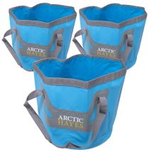 Arctic Hayes - 3x Cwb20l Collapsible Compact Space Saving Folding 20 Litre Bucket