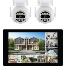 Kit 2 Telecamere Motorizzate - Link2home - Hd - Schermo Tattile 10,1’’ - 3mp - Visione Notturna + Ip66