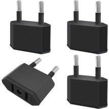 Junjun - Pieces Usa Plug Adapter, Us To France Adapter, Usa Deutschland Stecker Adapter Plug, Us To Eu Travel Plug, Us To Eu Adapter, Usa Plug Adapter