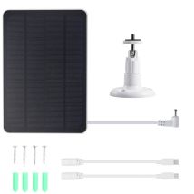 Panneau De Charge Solaire Basse Consommation 4w5v Pour Caméra De Surveillance , Sonnette Arlo Ring Eufy Blink
