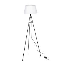 Elc - Lámpara De Pie 'elsika' En Blanco Textura, Tela, Tejido, Seda