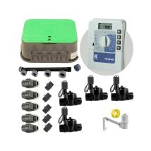 K Rain - Lot D'Irrigation Automatique Professionnel Krain Avec 4 Zones 24v Pour Tuyau 32mm