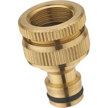 Aroz - Sdoppiatore Per Rubinetto Automatico In Ottone Femmina 3/4'' + Riduzione Femmina 1/2''