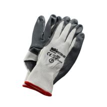 Crevicosta - Macor Guante Nylon Nitrilo 160205 T-7 Par , Guante Poliamida Nylon/nitrilo Blanco Y Gris Talla 7 Color: Gris Y Blanco Talla: 7 Guante En 