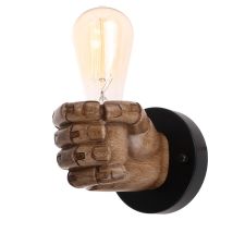 Wall Lighting Fixture, Creative Hand Fist Shaped Wall Lamp, Industrial Resin Wall Sconce For Bedroom Living Room - Right