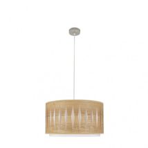 Senko - Ciondolo Alexandra 1xe27 Nichel/legno Chiaro Regx40x40 Cm