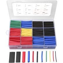 Fontainebleau - Box Of Heat Shrink Tubing Assortment – 5 Colors/12 Sizes (box Of 560)