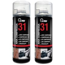 2 Bombolette Spray Aria Compressa 400ml Tastiera Laptop Mouse Duster Vmd 31