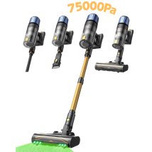 Proscenic – Aspirateur Balai Sans Fil – 75000pa/160aw – 70 Min D'Autonomie – Technologie Greeneye – Brosse Large 120°