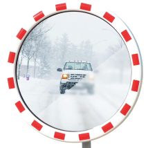 Verkehrsspiegel – eisfrei – rund – 60 cm – Edelstahl – Reflexfolie Typ RA2 – UV-beständig – TÜV-zertifiziert