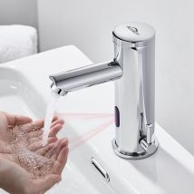 Infrared Fittings Bathroom Faucet With Infrared Electronics Touchless Automatic Washbasin Mixer Tap Bathroom Faucet Wash Basin Faucet Faucet For 