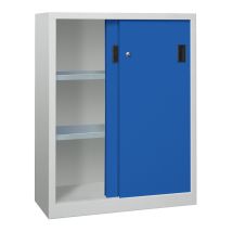Pavoy Schiebetürenschrank, 1200x1000x600 Mm, 2 Böden Verzinkt, Ral 7035/5010