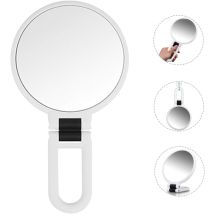 Espejo Maquillaje De Mano Con Plegable Mango Espejos Vanidad Doble Cara Aumento 1x/5x Niña Mujer Bolso Bolsillo Sobremesa Viaje Portatil Pequeño 