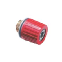 Conector de grifo 1" con rosca de latón – Plástico y latón – Incluye abrazaderas para manguera