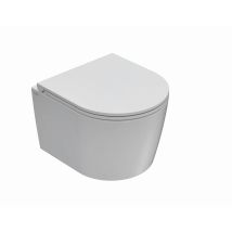 Ceramica Globo - Instalación Suspendida Inodoro Cerámica Sin Borde 43.36 Globo Forty3 Fos06bi Blanco - Globo Bi