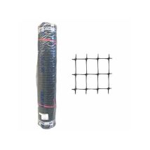 Red de plástico trenzada 150 m x 100 m – Malla rectangular negra – Ideal para jaulas y cercas agrícolas