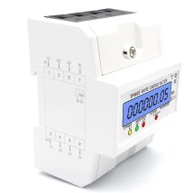 Crea – Contatore Di Energia Trifase 220/380 V 5-80 A – Display Lcd Retroilluminato – Montaggio Su Guida Din – Classe Di Precisione 1.0