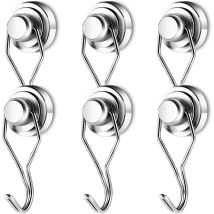Vtizikl Lot De 6 Crochets Pivotants, Crochets Pivotants Robustes, 6,3 Cm De Long, Suspension Intérieure (argent, Lot De 6)