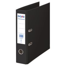 Dohe File Ecofile Folio 320x285mm - Steifer Karton Gefüttert - Öse, Rado, Klebekartenhalter - Metallecke - Hebelmechanismus De - Farbe Schwarz