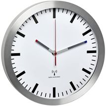 Tfa - Dostmann 60.3528.02 Radiocontrollato Orologio Da Parete 300 Mm X 45 Mm Alluminio Movimento Silenzioso (senza Scatti