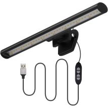 Led-usb-laptop-bildschirmlampe, 10 Helligkeit, 3 Licht, Dimmbar, Verhindert Blendung, E-reading/arbeitstischlampe, Dimmbare Fernbedienung, 