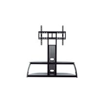 Mesa Con Soporte Approx Para Tv De 30-63 Baldas De Cristal Templado 5mm Conjunto En Color Negro 1200x480x1250mm