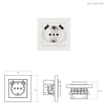 Interruptor Blanco Serie London - London - Enchufes, Interruptores Y Conmutadores De Pared