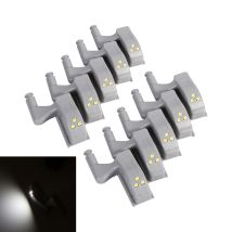 Eosnow LED Scharnierleuchte 10 Stück – Warmweiß, Kaltweiß – 8 x 5 x 5 cm – ABS – für Schränke, Kleiderschränke