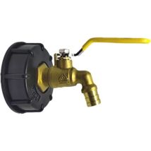 Adaptateur De Réservoir Ibc 3/4 '' S60x6 Vanne Robinet En Laiton Connecteur De Tuyau Tonne Baril Raccord Adaptateur