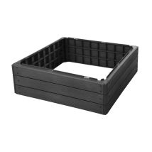 Progarden – Bancal plástico 75,6 x 75,6 x 25 cm – Color negro – Ideal para huertos urbanos – Resistente y duradero