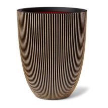 Capi - Vaso Elegante Groove 34x46 Cm Negro Y Dorado 445494