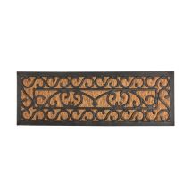 Zerbino In Cocco E Gomma Stile Classico Vittoriano 75,5x25,2cm