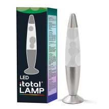 Lampe À Lave Led I-total Xl2677 Avec Résistance Chauffe Cire, Sans Ampoule (vert, Base Argent, Cire Blanche)