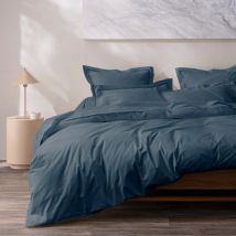 Housse De Couette 240 X 220 Cm Grand Hôtel Signature Bleu Encre — Percale De Coton Peigné 80 Fils/cm²