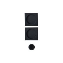 Espace Bricolage - Kit Cuvettes Carrées Pour Portes Coulissantes - Bec De Cane - Noir