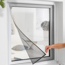 Stop Inset - 100x100 Cm Quadratisches Moskitonetz Mit Magnetstruktur Für Stoppinsektenfenster