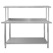 Monster Shop - Kit De Mesa De Trabajo 180cm Para Gastronomía Y Estante De Sobremesa De Acero Inoxidable Preparación De Alimentos Cocina Bar 