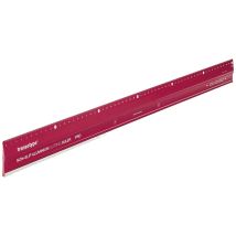 Règle de découpe – 17503006 – Aluminium rouge 30 cm – Longueur, Matières, Type de règle, Largeur – Transotype