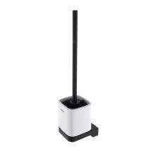 Maya - Toilettenbürste Mit Halter, Keramik Weiß/schwarz Matt Mac 29094kn-90 - Nimco