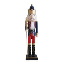 Weihnachtsnussknacker Rebecca Mobili Aliso H 55 Holz Blau Rot Klassisch