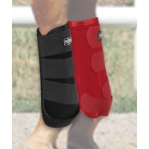 Pony, Rosso: Stinchiere Western Per Cavalli Modello Tulsa In Neoprene Con Chiusura A Strappo