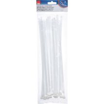 Max Hauri 136686 Fascetta Per Cavi 300 Mm 7.5 Mm Bianco Riutilizzabili, Flessibile 20 Pz.