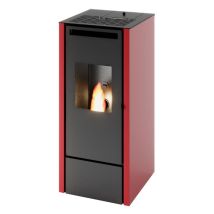 Stufa A Pellet Ventilata Cinzia Da 11 Kw Rossa
