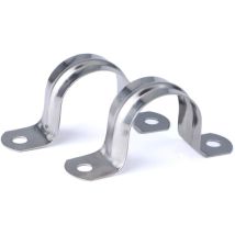 Hanbing - 40 Mm U-rohrschelle Aus Edelstahl 304, Verbindungsring, Rohrschelle, Kartenklemmung, U-förmiger Sattelkarten-rohrverschluss, 16 Stück