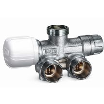 Far Rubinetterie - Ein- U. Zweirohrventil Thermostatisch Eckig Rechts Verchromt Ohne Rohrstutzen Und Mutter Far 1432 Chrom