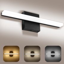 Lámpara De Espejo Para Baño 40cm, Luz Led De Baño 3000-6000k Con Control De Color, Aplique Para Espejo Con Pantalla Acrílica, Bajo Consumo Y Duradera,