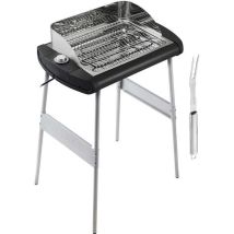 Lagrange – Elektrischer Grill auf Füßen 2300W – Kochfläche 40 x 28 cm – Beinhöhe 82 cm – Edelstahl, Stahl