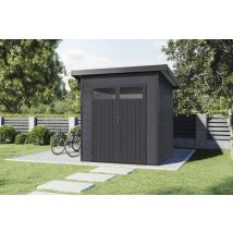Wolff Finnhaus Wpc Gerätehaus Vitale 2020 19 Anthrazit/hellgrau Gerätehaus Aus Holz/kunststoff In Anthrazitgrau, Geräteschrank Mit 19 Mm Wandstärke 