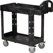 Rubbermaid Fg450058bla Tischwagen 2 Ladeflächen L770xb420mm Schwarz Trgf.226 Kg